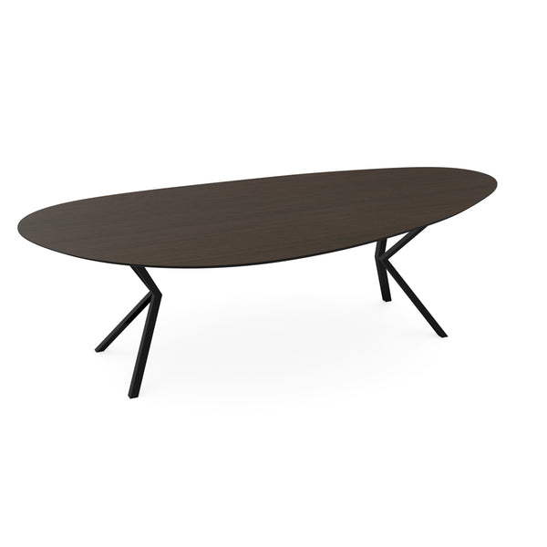 Melamine eettafel eiken bruin - Kiezel Type A - VV onderstel - {{ product.type }} - Kas20