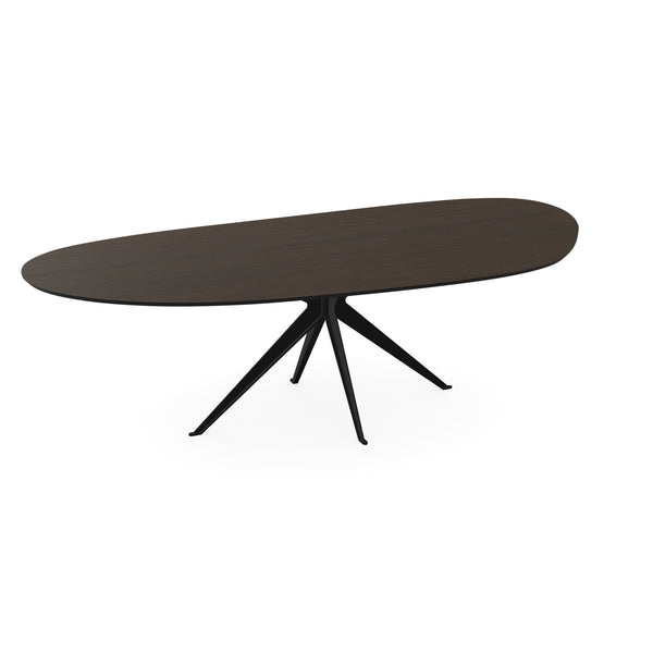 Melamine eettafel eiken bruin - Organisch Type A - Anna onderstel - {{ product.type }} - Kas20