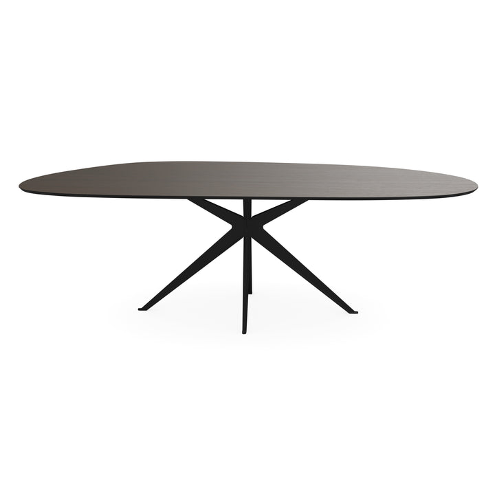 Melamine eettafel eiken bruin - Organisch Type A - Anna onderstel - {{ product.type }} - Kas20