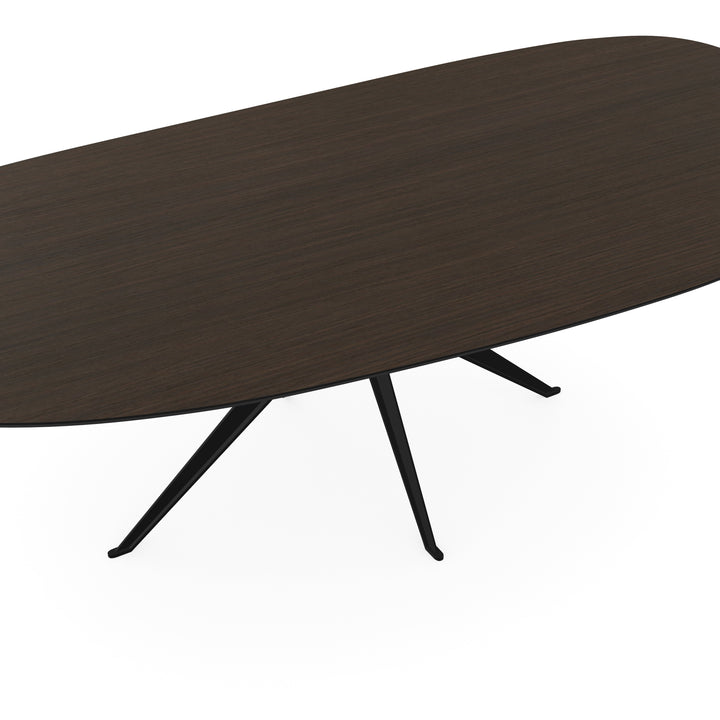 Melamine eettafel eiken bruin - Organisch Type A - Anna onderstel - {{ product.type }} - Kas20