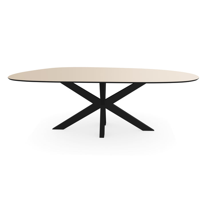 Melamine eettafel beige - Organisch Type A - Matrix dun onderstel - {{ product.type }} - Kas20