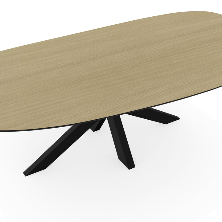 Melamine eettafel eiken licht - Organisch Type A - Matrix dun onderstel - {{ product.type }} - Kas20