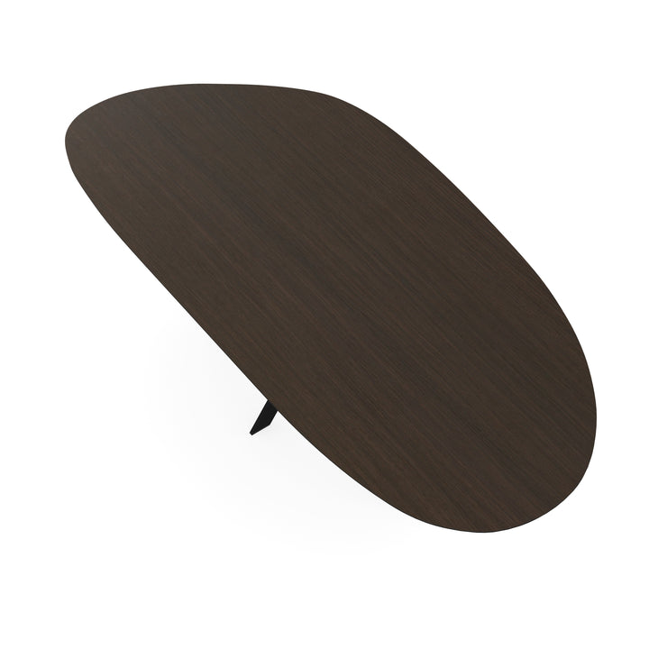 Melamine eettafel eiken bruin - Organisch Type A - Matrix ultra dun onderstel - {{ product.type }} - Kas20