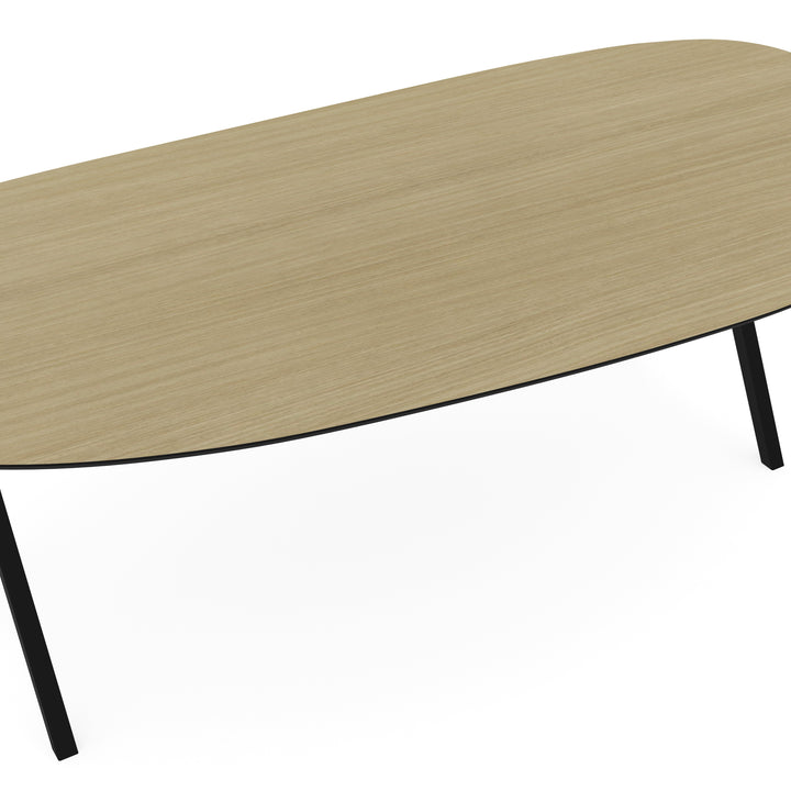 Melamine eettafel eiken licht - Organisch Type A - Scissor onderstel - {{ product.type }} - Kas20