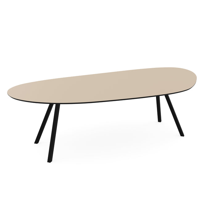 Melamine eettafel beige - Organisch type A - Schuine i zwart - {{ product.type }} - Kas20