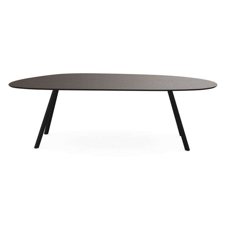 Melamine eettafel eiken bruin - Organisch Type A - Schuine i onderstel - {{ product.type }} - Kas20
