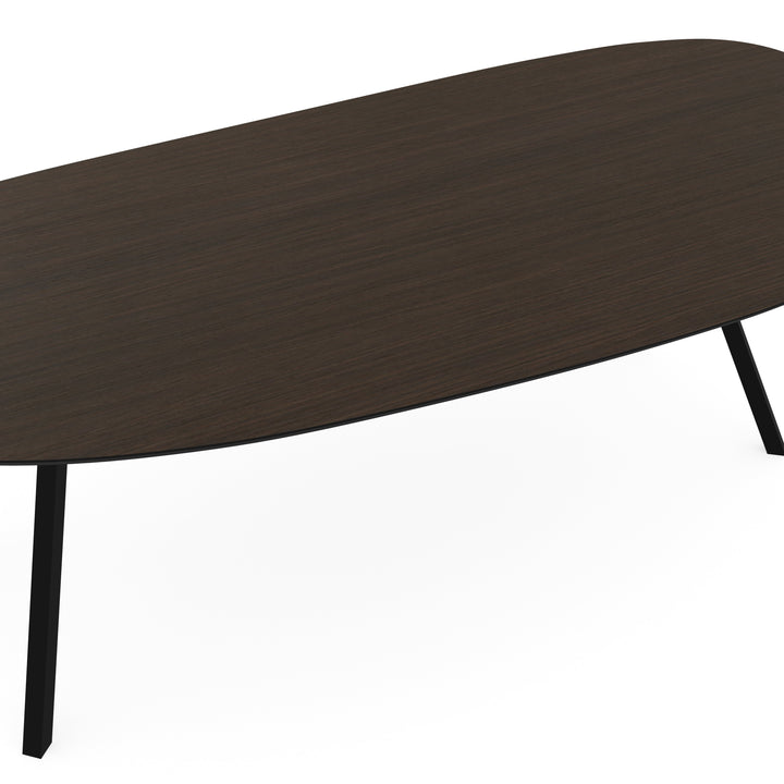 Melamine eettafel eiken bruin - Organisch Type A - Schuine i onderstel - {{ product.type }} - Kas20
