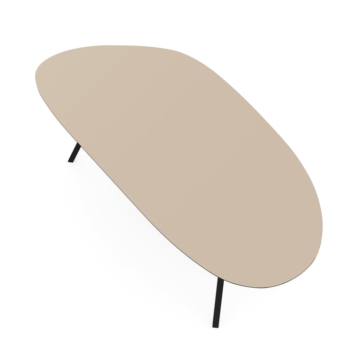 Melamine eettafel beige - Organisch type A - Schuine i zwart - {{ product.type }} - Kas20