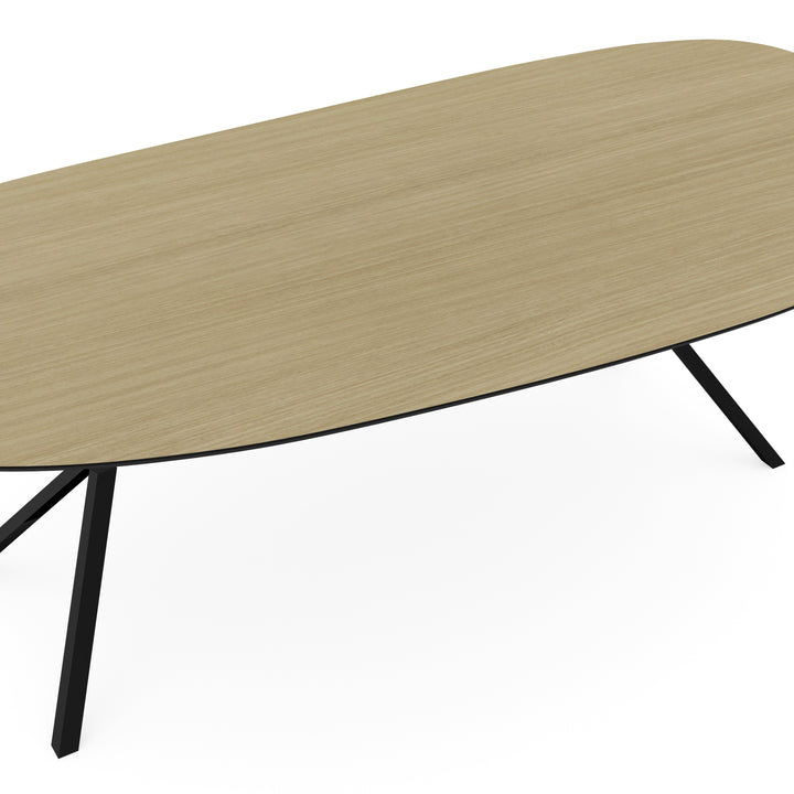 Melamine eettafel eiken licht - Druppel Type A - VV onderstel - {{ product.type }} - Kas20