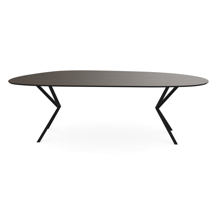 Melamine eettafel eiken bruin - Organisch Type A - VV onderstel - {{ product.type }} - Kas20