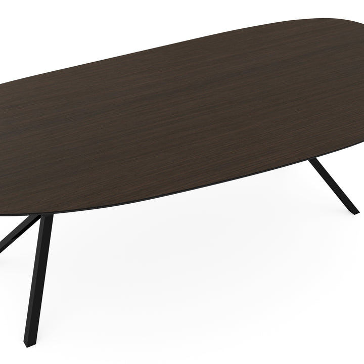 Melamine eettafel eiken bruin - Organisch Type A - VV onderstel - {{ product.type }} - Kas20