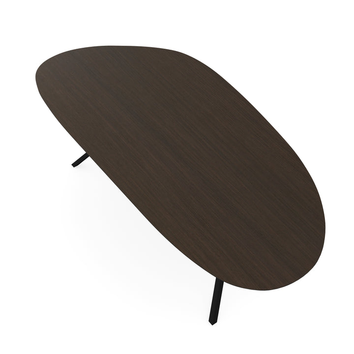 Melamine eettafel eiken bruin - Organisch Type A - VV onderstel - {{ product.type }} - Kas20