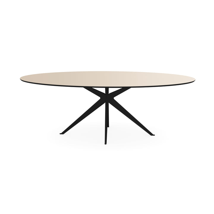 Melamine eettafel beige - Ovaal - Anna onderstel - {{ product.type }} - Kas20