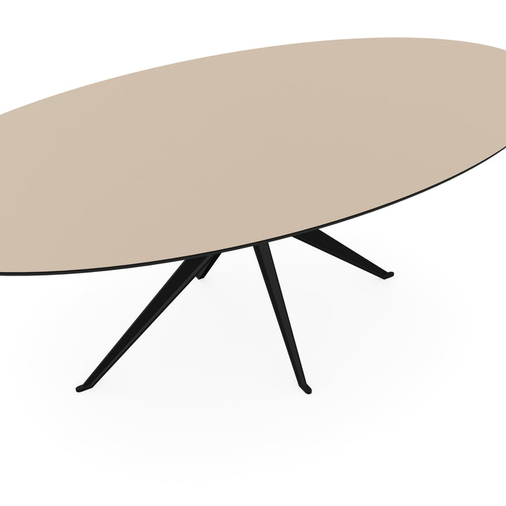 Melamine eettafel beige - Ovaal - Anna onderstel - {{ product.type }} - Kas20