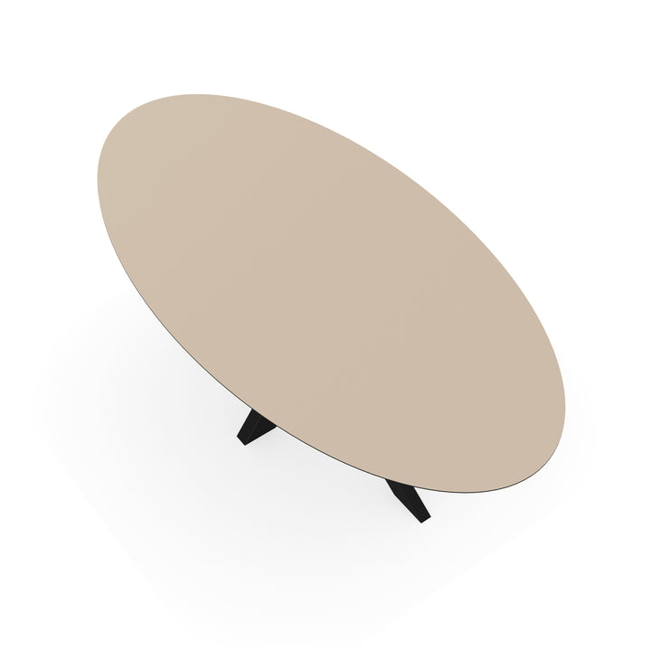 Melamine eettafel beige - Ovaal - Matrix dun onderstel - {{ product.type }} - Kas20