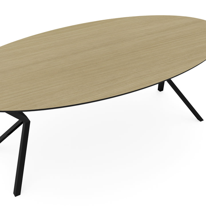 Melamine eettafel eiken licht - Ovaal - VV onderstel - {{ product.type }} - Kas20