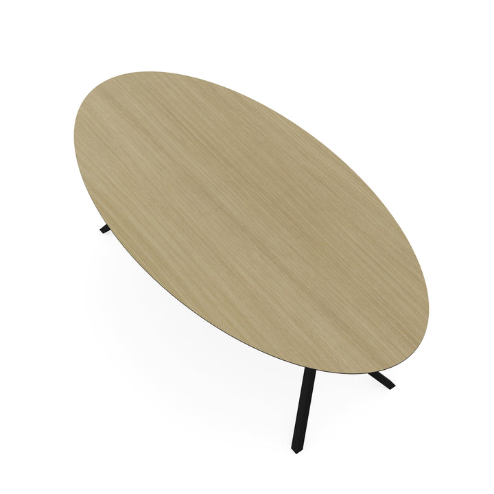 Melamine eettafel eiken licht - Ovaal - VV onderstel - {{ product.type }} - Kas20