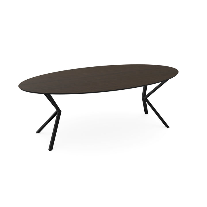 Melamine eettafel eiken bruin - Ovaal - VV onderstel - {{ product.type }} - Kas20