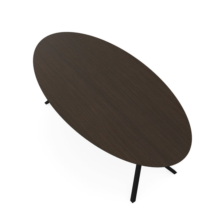 Melamine eettafel eiken bruin - Ovaal - VV onderstel - {{ product.type }} - Kas20