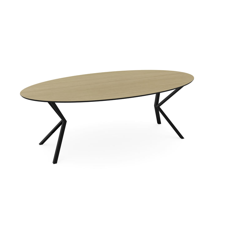 Melamine eettafel eiken licht - Ovaal - VV onderstel - {{ product.type }} - Kas20