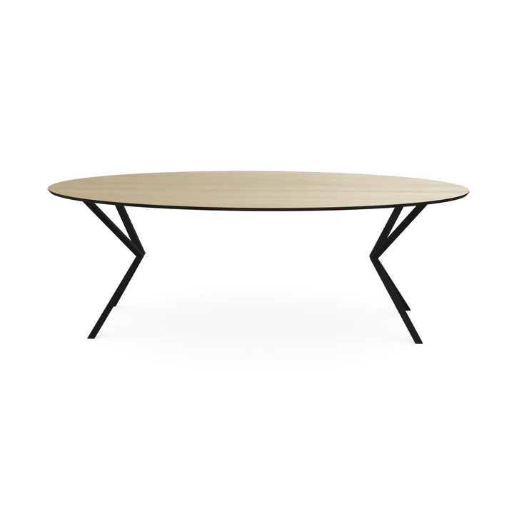 Melamine eettafel eiken licht - Ovaal - VV onderstel - {{ product.type }} - Kas20
