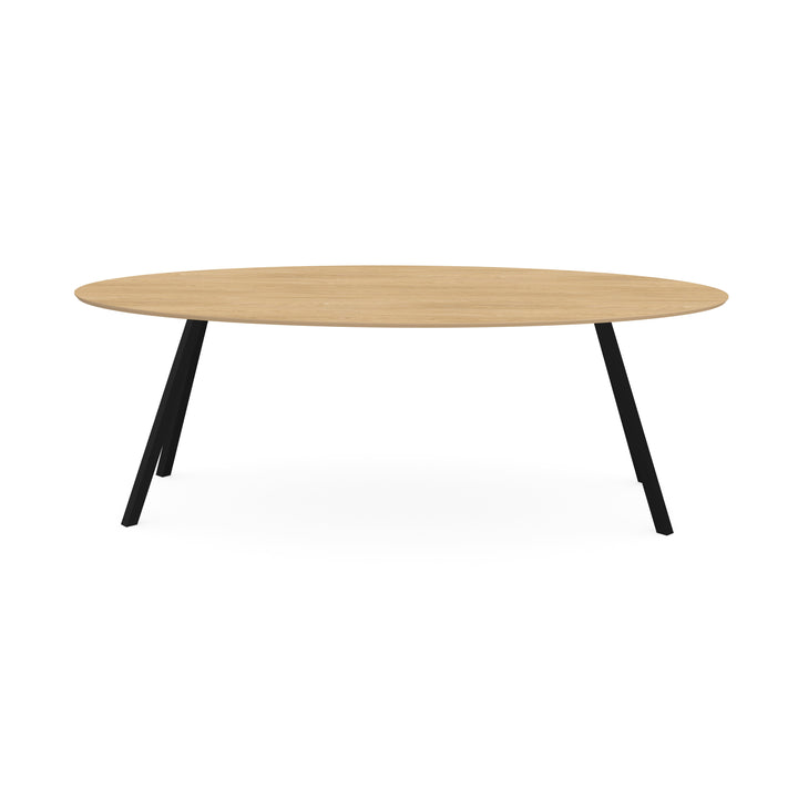 Melamine eettafel Casella Eik licht natuur - Ovaal - I poot schuin - {{ product.type }} - Kas20