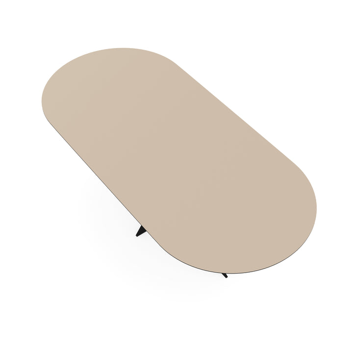 Melamine eettafel beige - Plat ovaal - Matrix ultra dun onderstel - {{ product.type }} - Kas20