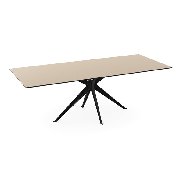 Melamine eettafel beige - Recht - Anna onderstel