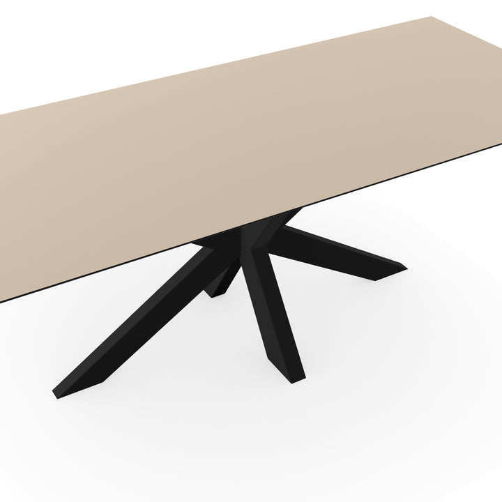 Melamine eettafel beige - Recht - Matrix dun onderstel - {{ product.type }} - Kas20