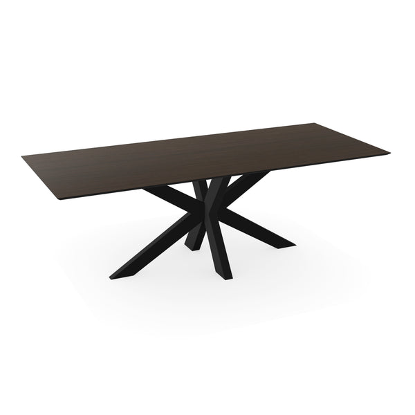 Melamine eettafel eiken bruin - Recht - Matrix dun onderstel - {{ product.type }} - Kas20