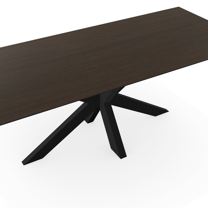 Melamine eettafel eiken bruin - Recht - Matrix dun onderstel - {{ product.type }} - Kas20