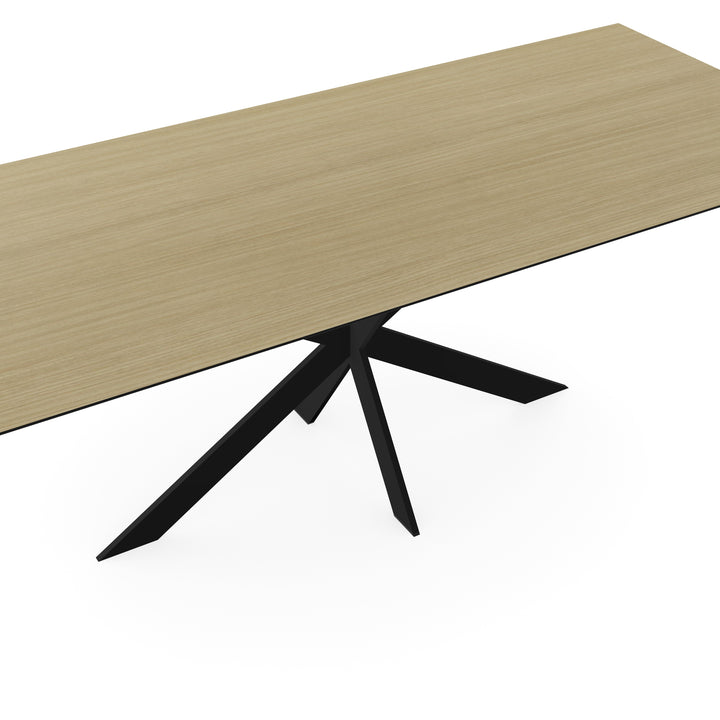 Melamine eettafel eiken licht - Recht - Matrix ultra dun onderstel - {{ product.type }} - Kas20