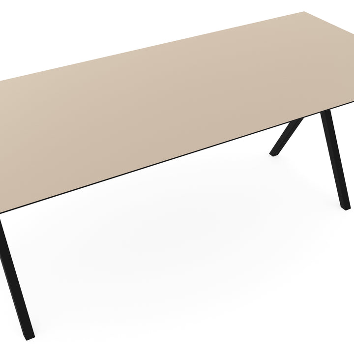 Melamine eettafel beige - Recht - Scissor onderstel - {{ product.type }} - Kas20