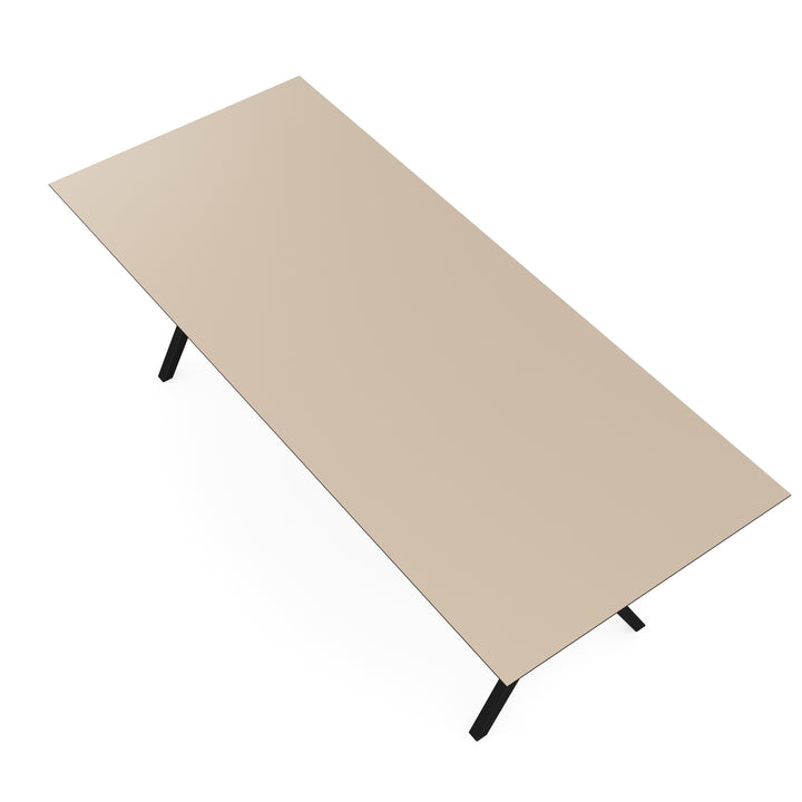Melamine eettafel beige - Recht - Scissor onderstel - {{ product.type }} - Kas20