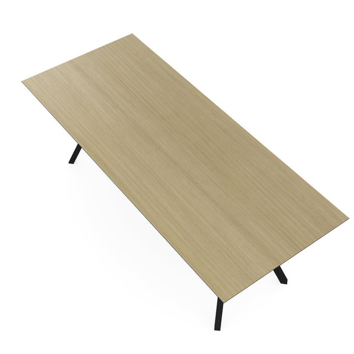 Melamine eettafel eiken licht - Recht - Schuine i onderstel - {{ product.type }} - Kas20