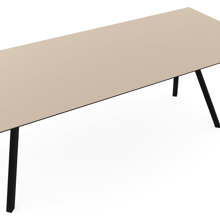Melamine eettafel beige - Recht - Schuine i onderstel - {{ product.type }} - Kas20