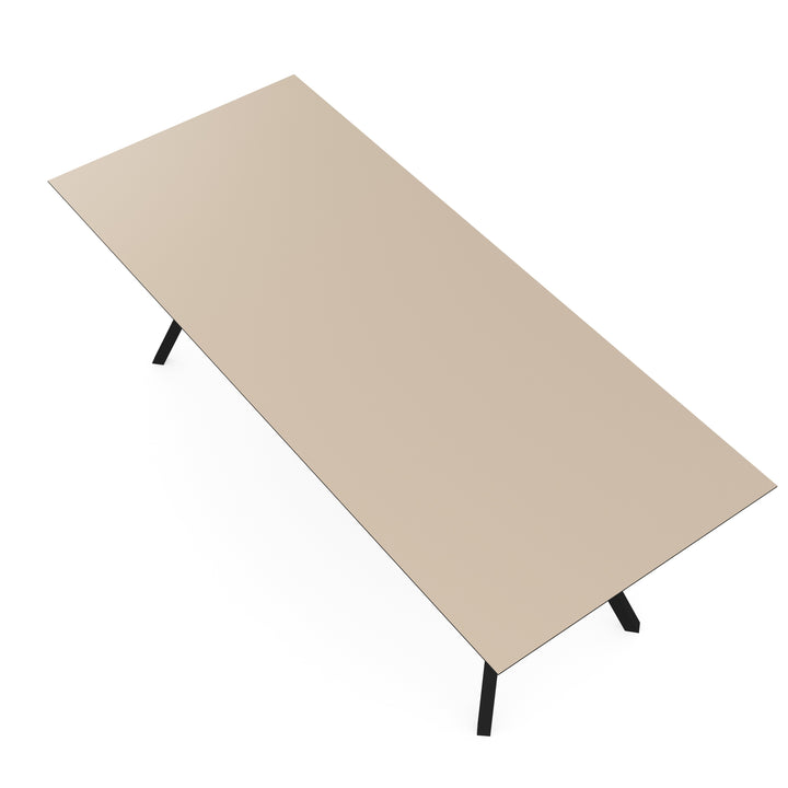 Melamine eettafel beige - Recht - Schuine i onderstel - {{ product.type }} - Kas20