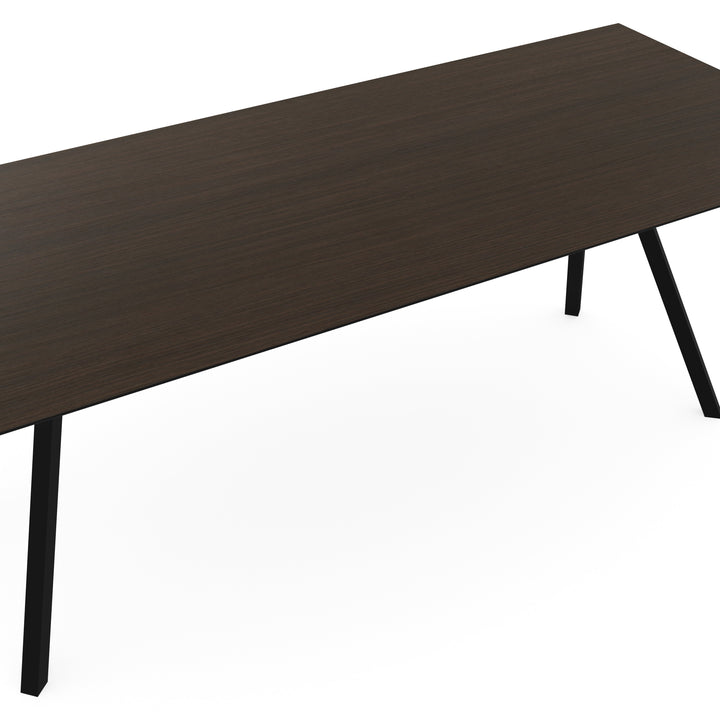 Melamine eettafel eiken bruin - Recht - Schuine i onderstel - {{ product.type }} - Kas20