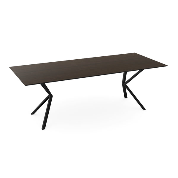 Melamine eettafel eiken bruin - Recht - VV onderstel - {{ product.type }} - Kas20