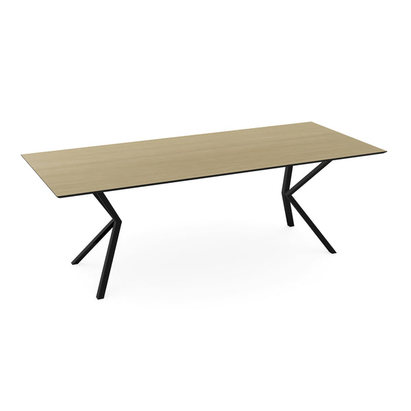 Melamine eettafel eiken licht - Recht - VV onderstel