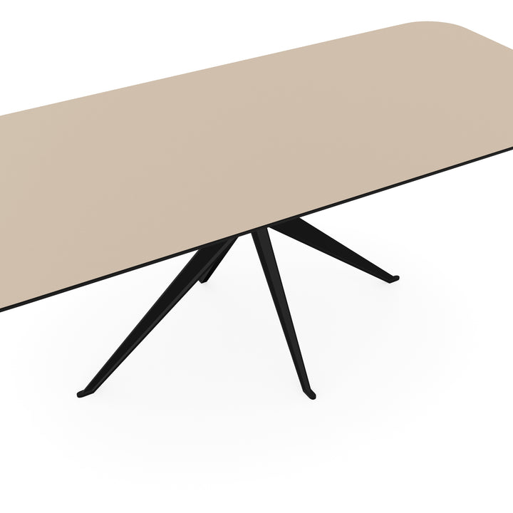 Melamine eettafel beige - Recht radius - Anna onderstel - {{ product.type }} - Kas20