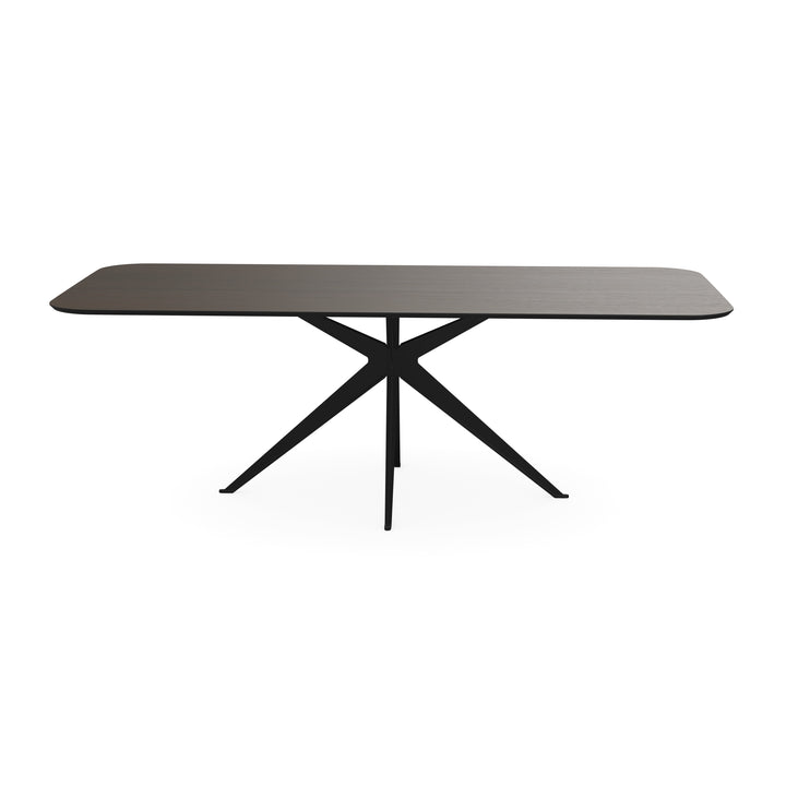 Melamine eettafel eiken bruin - Recht radius - Anna onderstel - {{ product.type }} - Kas20