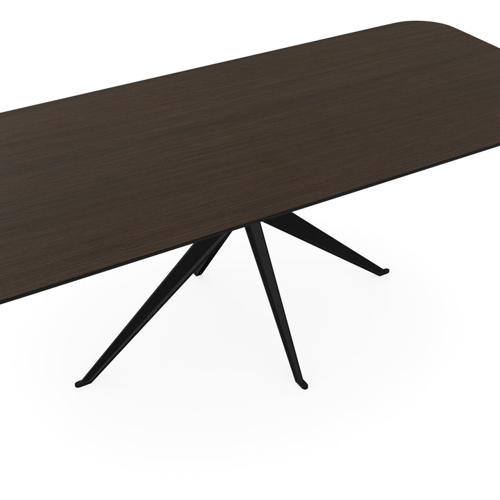 Melamine eettafel eiken bruin - Recht radius - Anna onderstel - {{ product.type }} - Kas20