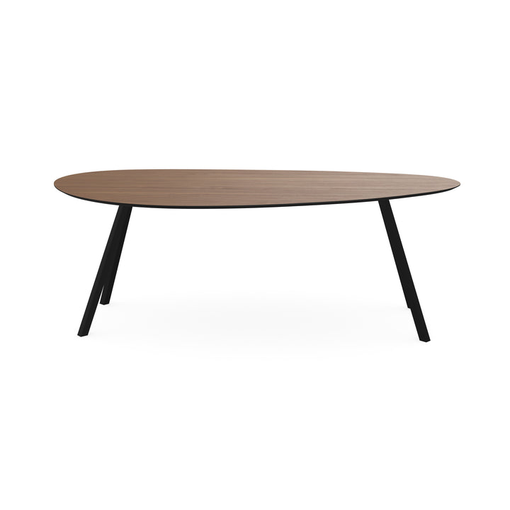 Melamine eettafel noten - Kiezel Type A - Schuine i onderstel - {{ product.type }} - Kas20