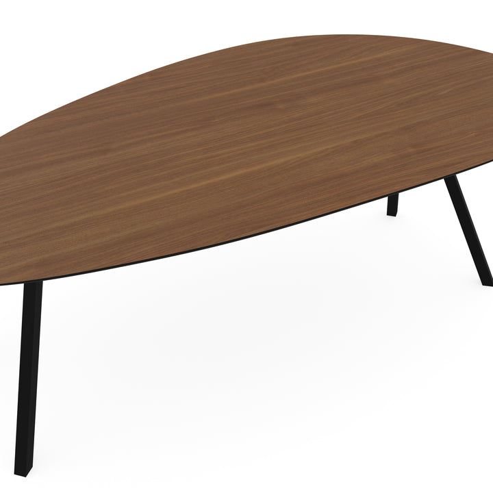 Melamine eettafel noten - Kiezel Type A - Schuine i onderstel - {{ product.type }} - Kas20
