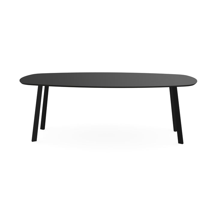 Melamine eettafel eiken zwart - Deens ovaal - I schuin zwart - {{ product.type }} - Kas20