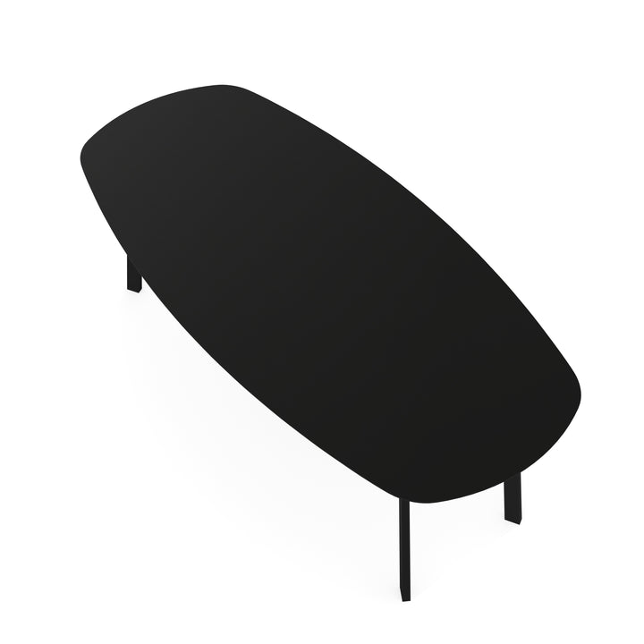 Melamine eettafel eiken zwart - Deens ovaal - I schuin zwart - {{ product.type }} - Kas20