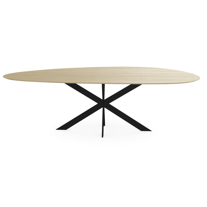 Melamine eettafel eiken licht - Kiezel Type A - Matrix ultra dun onderstel - {{ product.type }} - Kas20