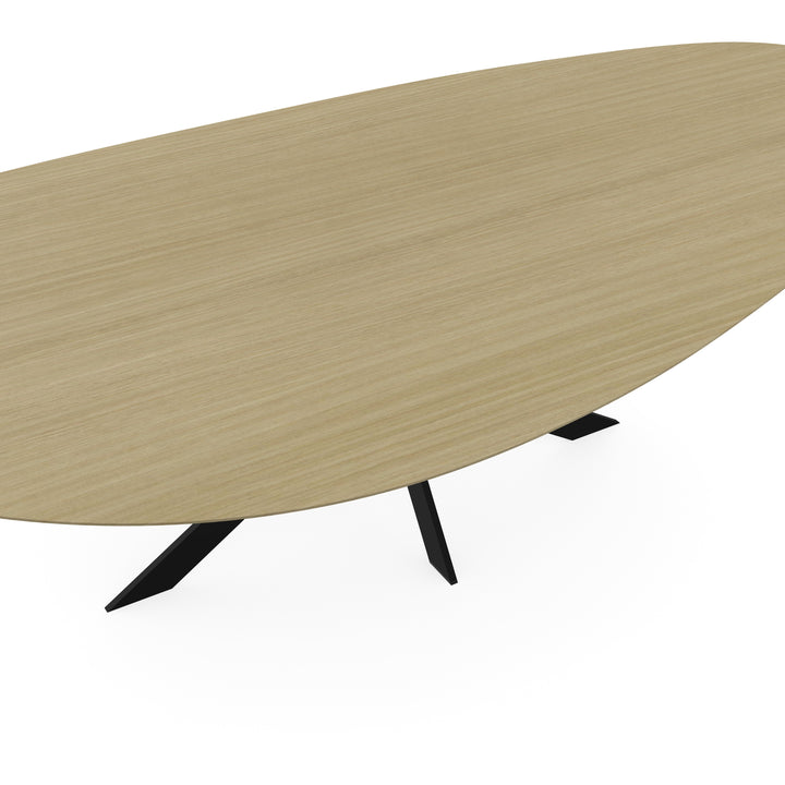 Melamine eettafel eiken licht - Kiezel Type A - Matrix ultra dun onderstel - {{ product.type }} - Kas20