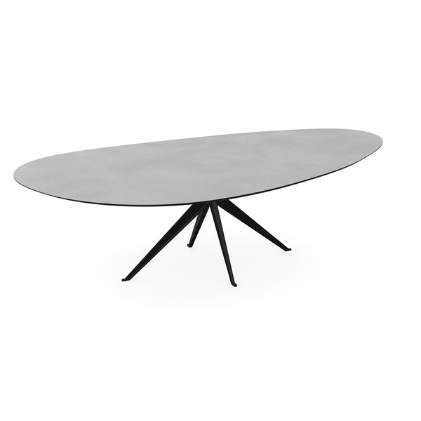 Melamine eettafel beton licht - Kiezel Type A - Anna onderstel